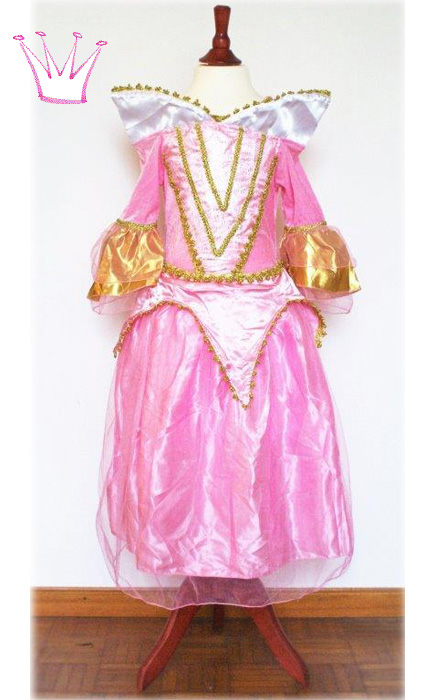 Eleasica Prinzessin Aurora Kostüm Für Mädchen – Inkl. Krone, Zauberstab & Zubehör, Aus Tüll, Für Fasching & Geburtstag